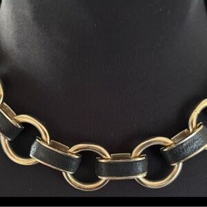 Banana Republic Gold and Black Chain Necklace